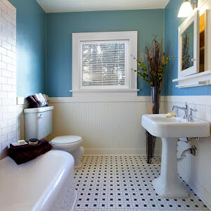 Luxury bathroom in an old house in Tacoma, WA